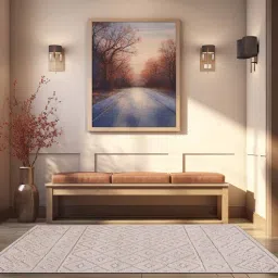 sapana carpet-mats Beige Abstract Polyester 6 x 9 Feet Machine Made Carpet-picture-24