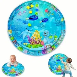 jrs traders Baby Infant Toddlers Inflatable Water Floor Mat Baby Play Water Mat Baby Play possible image 3