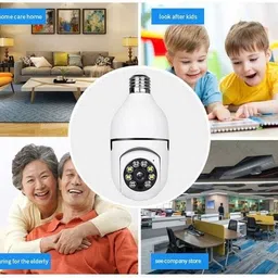 Inext Wi-Fi CCTV Camera Wireless Bulb Shape PTZ V380 Pro | Indoor 360° Spy Camera Security Camera image 4