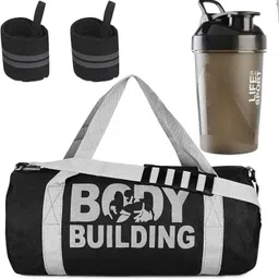 groupers Gym Duffle bag for women ll LIAS Sipper Bottle ll Wrist Band ll Gym Gloves- 10 Fitness Accessory Kit Kit-picture-10