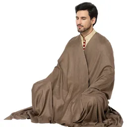 WEAVERS VILLA Polyester Wool Blend Solid Men Shawl image 4