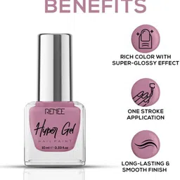 renee Hyper Gel Nail Paint Misty Rose | Chip Resisting Formula and High Shine Polish Misty Rose image 3