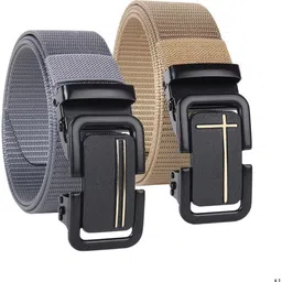 bpride Men Casual, Evening, Formal, Party Grey, Beige Nylon Belt image 1