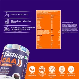 Fast & Up EAA Intra-Workout Drink For Mucscle Recovery With BCAA, Vitamins & Electrolytes EAA (Essential Amino Acids) (419.4 g, Fizzy Cola) image 3
