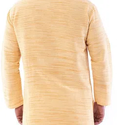 aaryavar Men Self Design Khadi Cotton Straight Kurta image 2