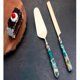 august collectives Blue stainless steel (Set of 2) Knive set image 1