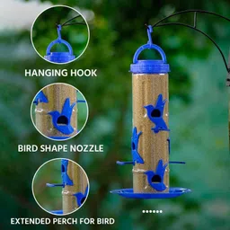 skybeings Hanging Bird Feeder | 6 Ports | 900 g | Pack of 4 Window Bird Feeder image 4