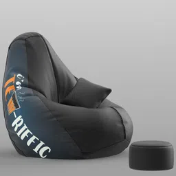 beannie 5XL Premium, Designer - Brewed Bliss Theme-Teariffic - Printed Teardrop Bean Bag With Bean Filling image 2