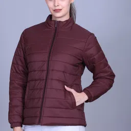 rare times Women Solid Puffer Jacket image 3