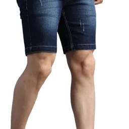 prj in style Solid Men Denim Dark Blue Basic Shorts, Regular Shorts, Beach Shorts, Casual Shorts-picture-11
