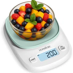 HOMEBASIC KS200 Portable Kitchen Scale, 5kg Capacity, LCD Touch, Tare Function Weighing Scale-picture-11