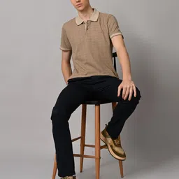 killer Men Slim Fit Dark Blue Cotton Blend Trousers image 2