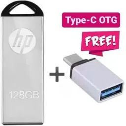 HP v220b 128 GB OTG Drive Compatible with Mobile, Laptop, Desktop Computer, Audio Player, Gaming Console USB 2.0 Metal Case-image-46