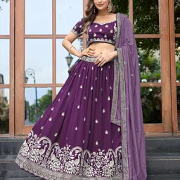 om creation Embroidered Semi Stitched Lehenga Choli-picture-20