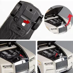 sbe Rolls Royce Phantom Metal Car 1:32 Scale Pull Back Toy Diecast Toy Cars image 3