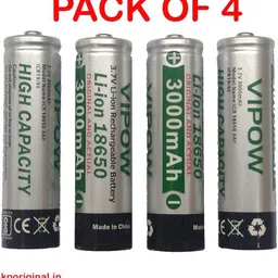 shazam VIPOW Li-ion 18650 Rechargeable Pack – 3.7V 3000mAh (Pack of 4) Battery-picture-17