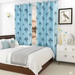 twolover 213 cm (7 ft) Long Door Cotton Blackout Curtain Single Curtain-picture-30