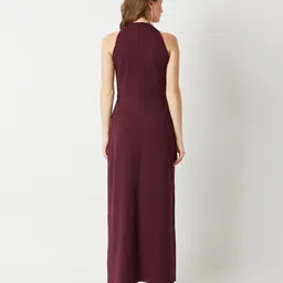 miss chase Women Sheath Maroon Maxi/Full Length Dress image 4