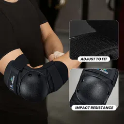 jaspo Impact Protective Gear Set|Knee, Elbow & Wrist Guards with PE Shell,8mm EVA Foam Skating Guard Combo image 4