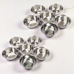 q4s Stainless Steel Serving Bowl Floral Design Katori | Serving bowl for kitchen-picture-19