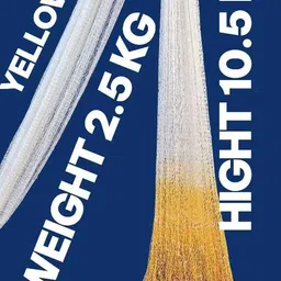 baidya fishnets 1+2 NO 22 MM WHITE +YELLOW 2.5 KG WEIGHT 10.5 FEET HEIGHT 48 FEET ROUND Fishing Net-picture-28
