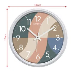 random White Plastic Batter Modern Wall Clock image 4