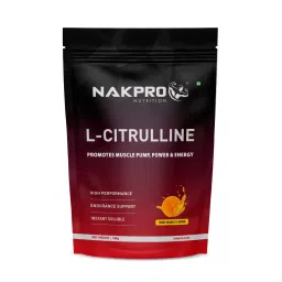 NAKPRO Nutrition Pure L-Citrulline Powder, Boosts Nitric oxide & Muscle growth (Tangy Orange, 100g)-image-36