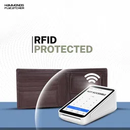 hammonds flycatcher Men Casual, Formal, Evening/Party, Travel, Trendy Brown Genuine Leather RFID Wallet - Mini image 3