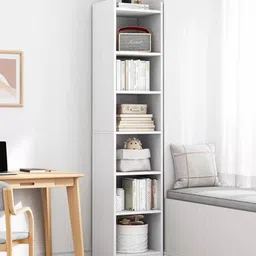 lukzer 6 layer Book Shelf (MR-005/White) Engineered Wood Open Book Shelf-picture-34