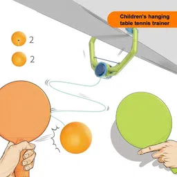 countrylink Hanging Table Tennis Ping Pong Ball with FREE EXTRA Ball and 2 Racket Table Tennis Kit image 3