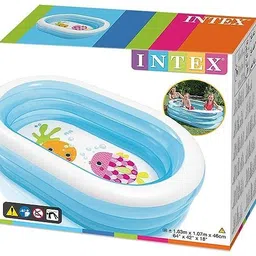 tinytales 5ft Oval Whale Fun Swimming Pool For Kids With Pump Inflatable Swimming Pool-picture-20