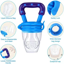 homsagar Baby Silicone Food & Fruit Nibbler | Soft Pacifier for Infants |Pack of 1 Feeder image 2