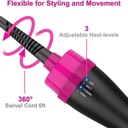kkv Hot Air Brush 3 in 1 One Step Hair Dryer and Styler Volumizer Hair Curler image 4