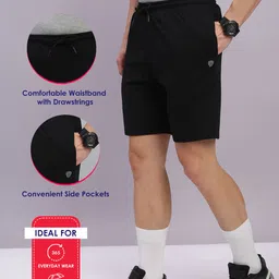 lux cozi Solid Men Black Sports Shorts image 4
