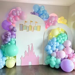 aniloons Solid Pastel Multicolor Balloon For Birthday Party Decoration. Balloon image 4