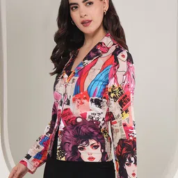 tandul Polyester Printed Coat For Women image 4