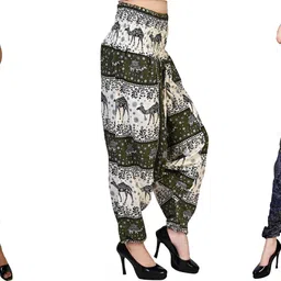 fusfus Printed Rayon, Cotton Women Harem Pants-picture-19