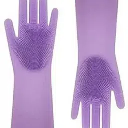 Magic Silicon Dish Washing Gloves ,Silicon Cleaning Gloves,Silicon Hand Gloves For Kitchen Dishwashing and Pet Grooming,Great For Washing Dish Wet and Dry Glove-image-9