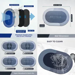 porslin Rubber Bathroom Mat image 4