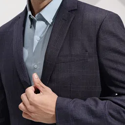 invictus Men Checkered Single Breasted Formal Blazer image 2