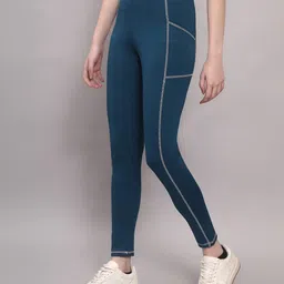 sakarmaa Solid Women Blue Tights image 1