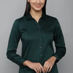Women Regular Fit Solid Spread Collar Casual Shirt-image-53