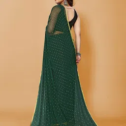fabmora Embellished, Printed Bollywood Chiffon Saree image 2