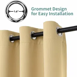 home stylish 274 cm (9 ft) Long Door Silk Blackout Curtain (Pack Of 2) image 3