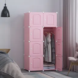 liger blinds 8-Door 8-Shelf Plastic kids Collapsible Cupboard PC Collapsible Wardrobe-picture-22