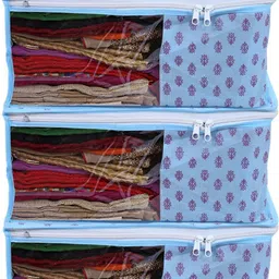 CHAMPARAN Non-Woven Floral Print Foldable Blouse Cov Cotton Laundry Bag-picture-11