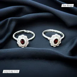 silverette SJ MIX BICHIA-47 Silver 830 Silver Plated Toe Ring Set image 5