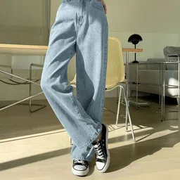 kashian Women Boyfriend Mid Rise Light Blue Jeans-picture-26