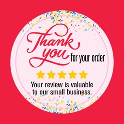 rsb hub 3.8 cm Thank you for your Order" Review stickers ,Self Adhesive Sticker (Pack of 100) Self Adhesive Sticker-picture-14