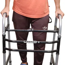 rizemax surgical Black and silver adult folding walker with height adjustable,unisex Walking Stick-picture-14